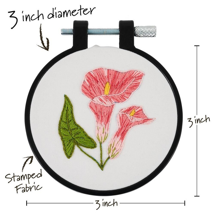 Bucilla Stamped Embroidery Kit | Delicate Lily