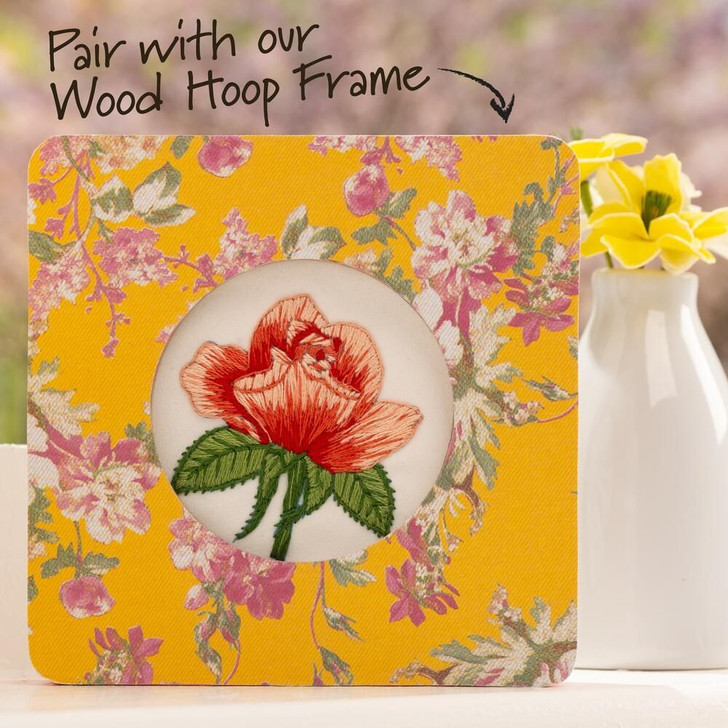 Bucilla Stamped Embroidery Kit | Blooming Rose