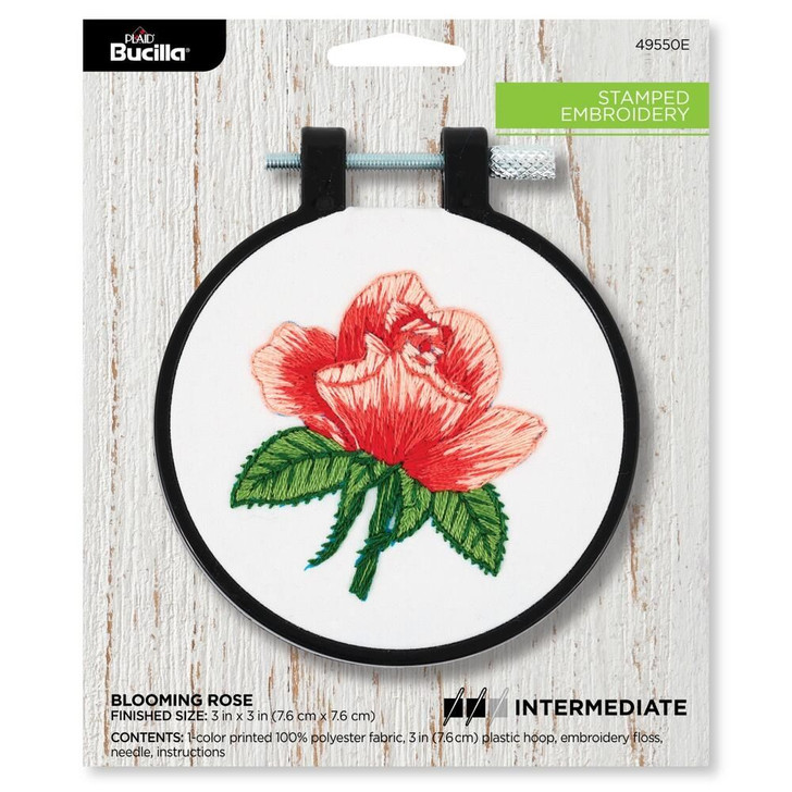 Bucilla Stamped Embroidery Kit | Blooming Rose