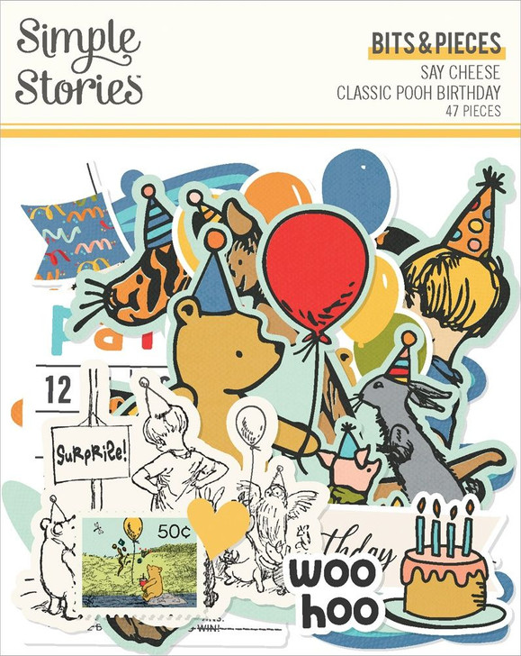 Simple Stories Bits & Pieces Die Cuts | Say Cheese Classic Pooh Birthday