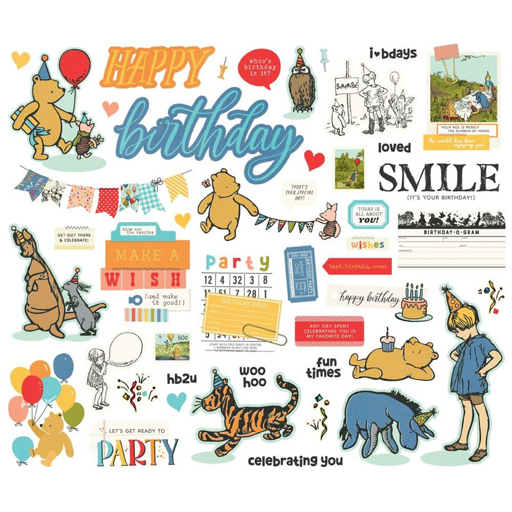 Simple Stories Bits & Pieces Die Cuts | Say Cheese Classic Pooh Birthday