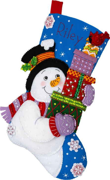 Bucilla Felt Applique Stocking Kit | Holiday Gift Tower