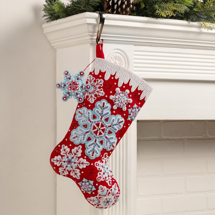 Bucilla Frosty Flurries Felt Applique Stocking Kit