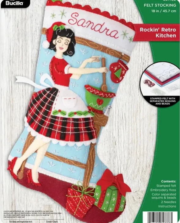 Bucilla Felt Applique Stocking Kit | Rockin' Retro Kitchen