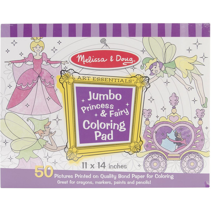 Melissa & Doug Princess & Fairy Jumbo Coloring Pad
