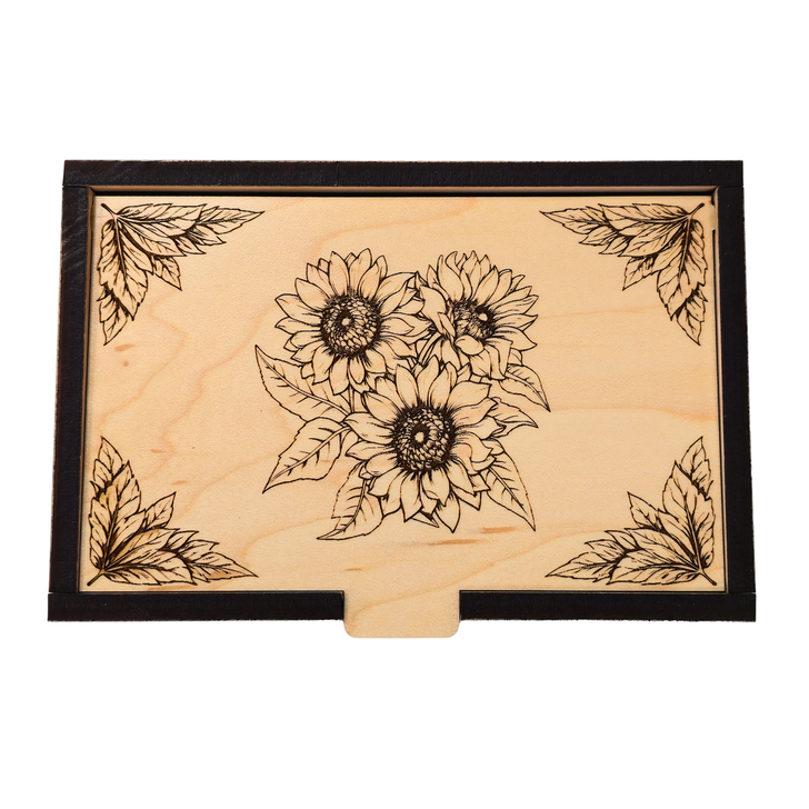 Customizable Large God Box | Prayer & Worry Box | Sunflowers