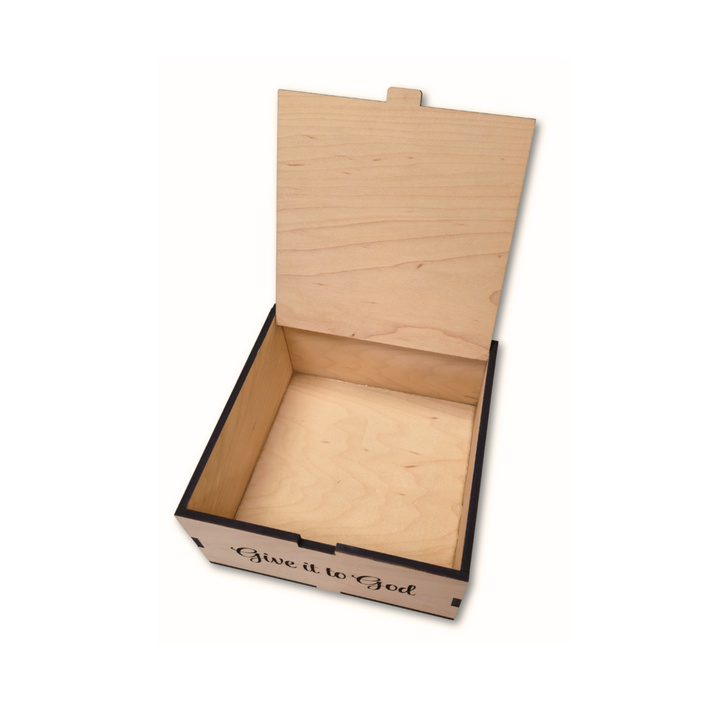 Customizable Large God Box | Prayer & Worry Box | Floral Cross