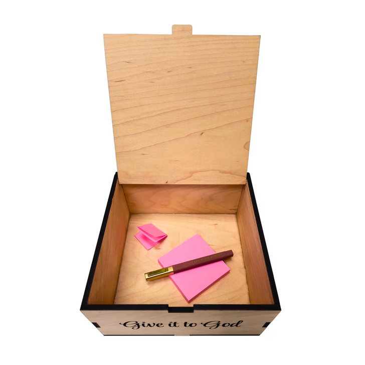 Personalized Floral Cross Prayer Box (God Box) - Large