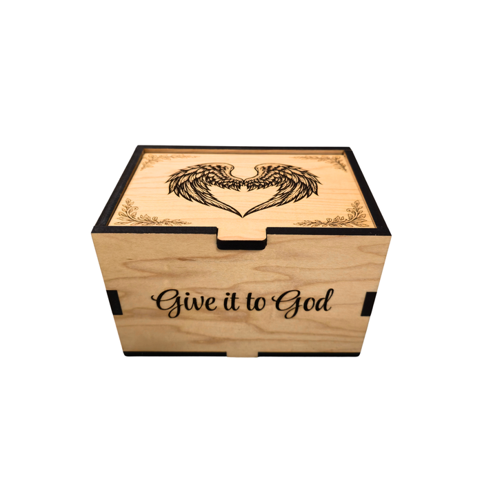 Personalized Angel Wings Small Prayer God Box