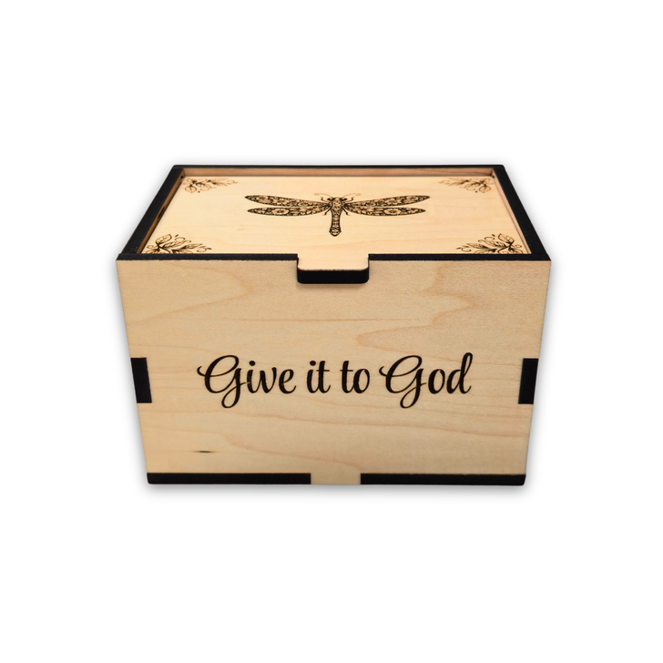 Personalized Dragonfly Prayer Box (God Box) - Small