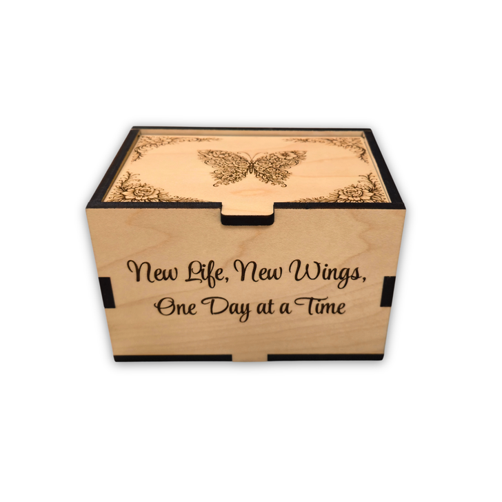 Personalized Floral Butterfly Small Prayer God Box