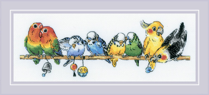 RIOLIS Parrots Counted Cross Stitch Kit