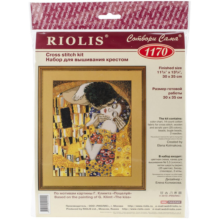 RIOLIS The Kiss/G.Klimt's Painting Counted Cross Stitch Kit