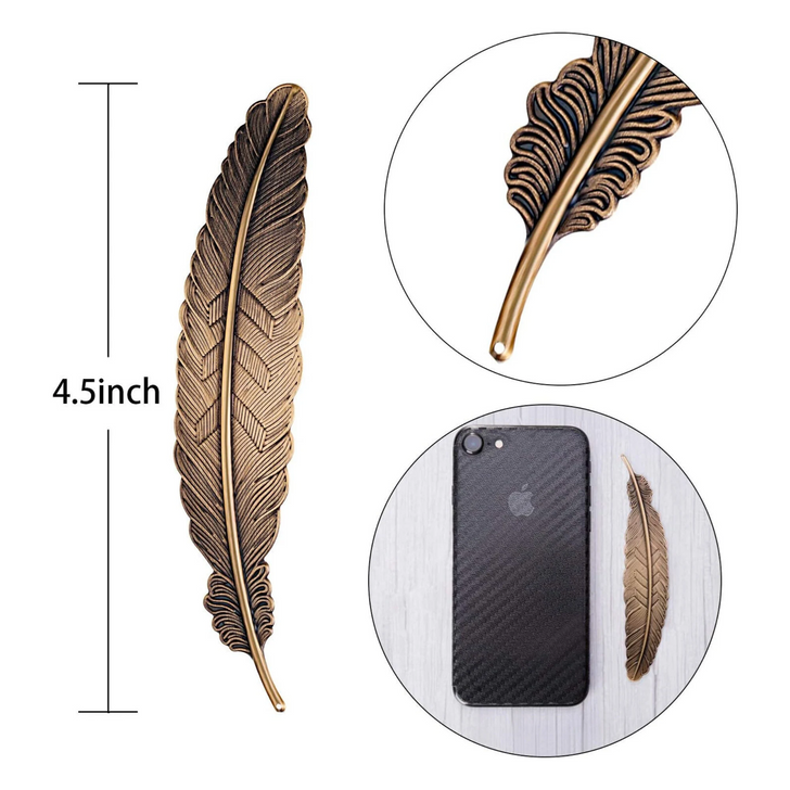 Metal Feather Bookmark with Tassel – Sobriety Gift for 12-Step Recovery