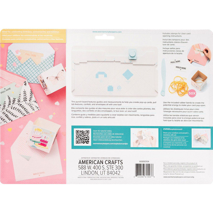 We R Makers Explosion Card Punch Board