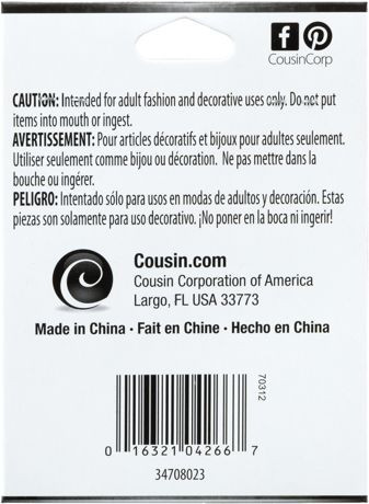 CousinDIY Silver & Clear Cross Metal Accent Pendant 1/Pkg