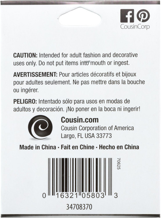 CousinDIY Silver Crosses Metal Charms 8/Pkg