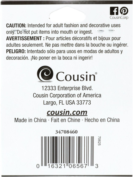 CousinDIY Aqua Glass & Metal Bead Cluster Charms 8/Pkg