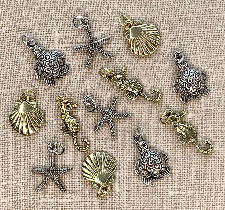 Jewelry Made By Me Sea Life Charms 12/Pkg