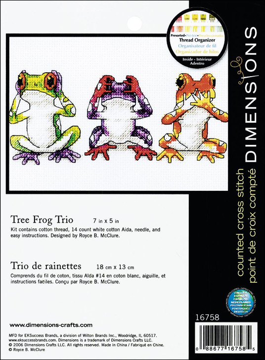 Dimensions Treefrog Trio Counted Cross Stitch Kit