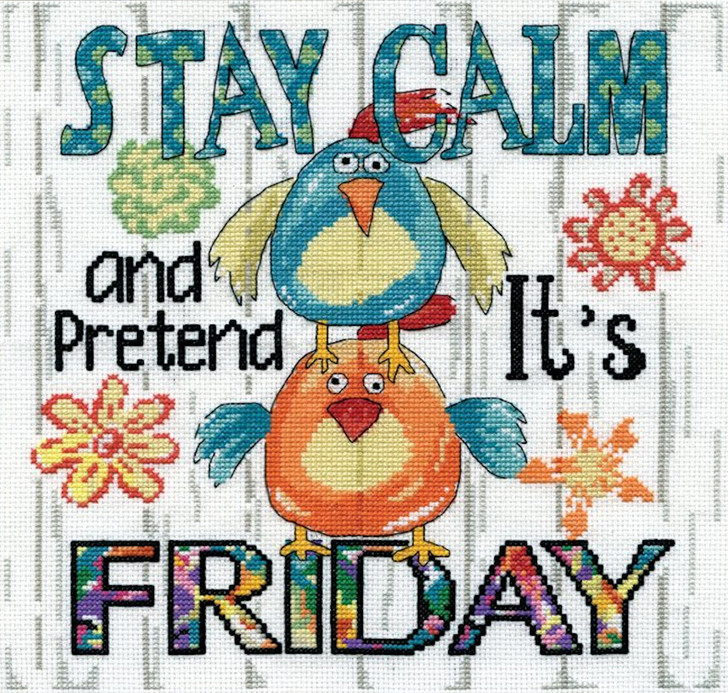 Design Works Stay Calm Counted Cross Stitch Kit