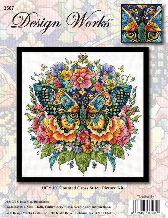 Design Works Butterfly Counted Cross Stitch Kit