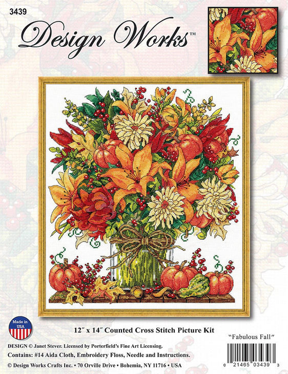 Design Works Fall Bouquet Counted Cross Stitch Kit