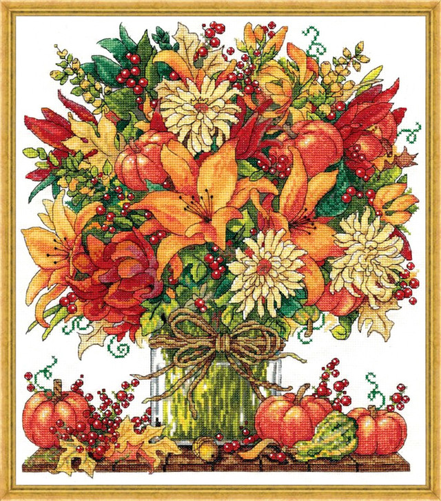 Design Works Fall Bouquet Counted Cross Stitch Kit