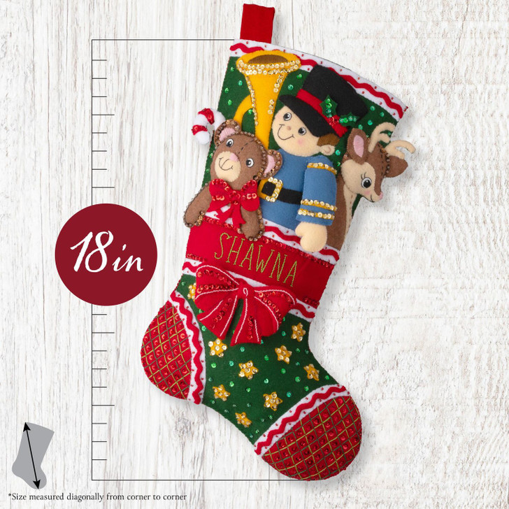 Bucilla Holiday Toy Treasures Felt Applique Stocking Kit