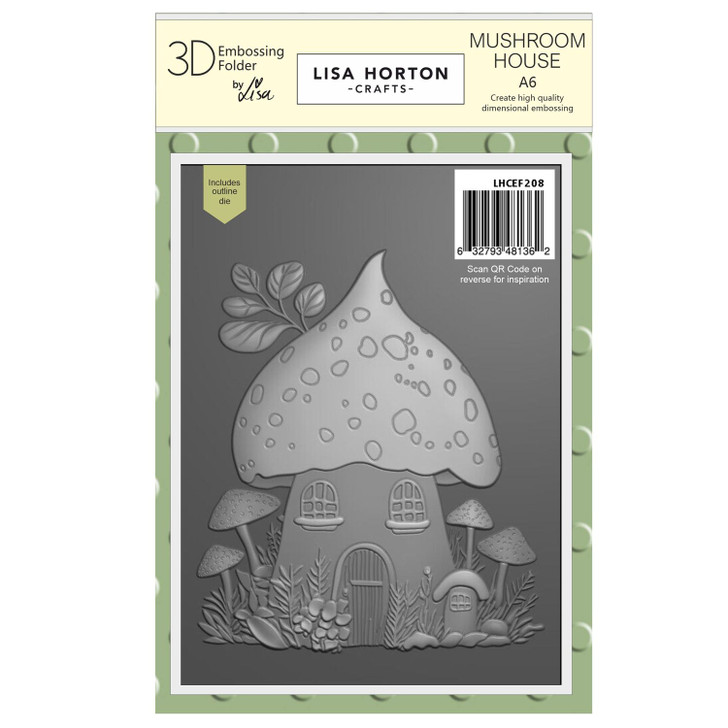 Lisa Horton Crafts Mushroom House 3D Embossing Folder