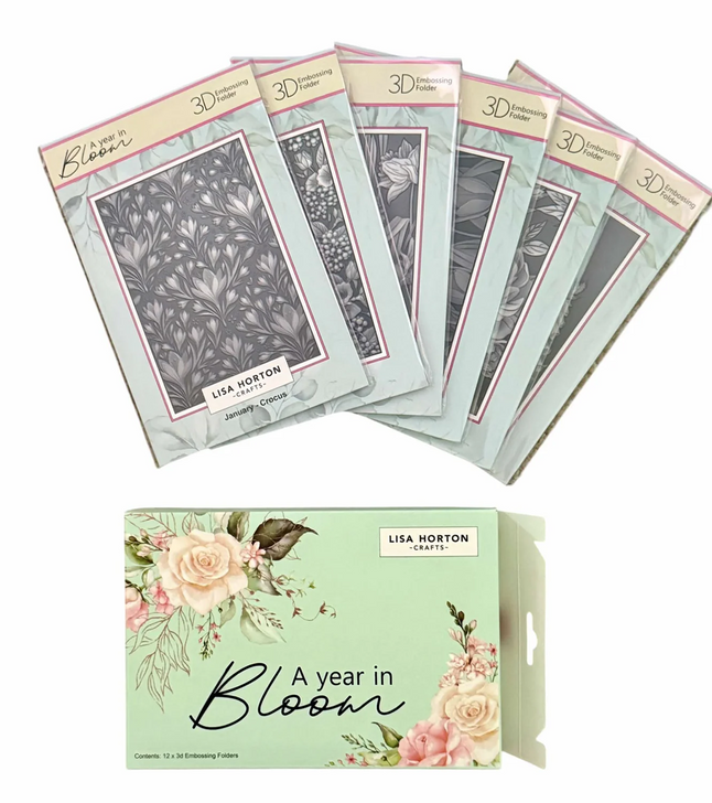 Lisa Horton Crafts A Year In Bloom - 2025 Limited Edition 3D Embossing Folders