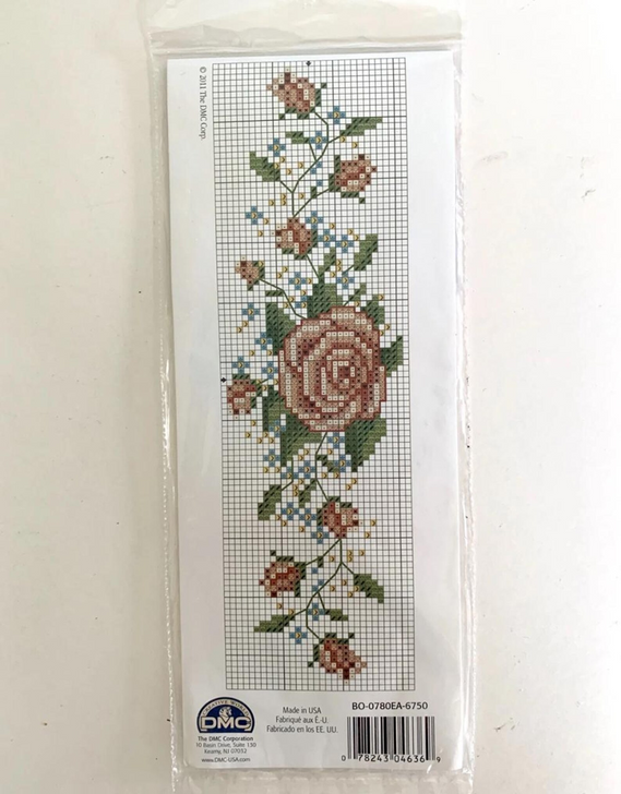 DMC Charles Craft Lace Edged Bookmark Cross Stitch Blank