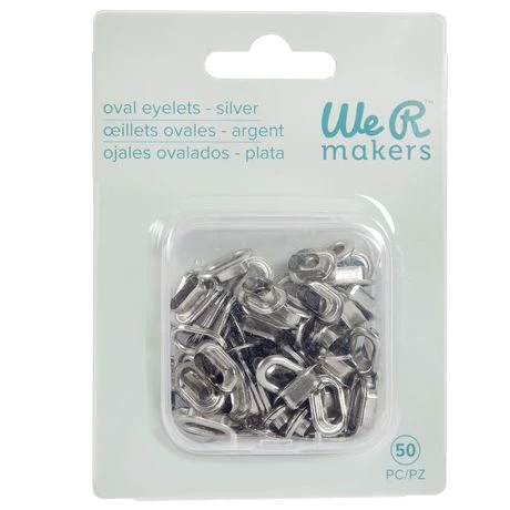We R Makers Crop-A-Dile Silver Oval Eyelets 50/Pkg