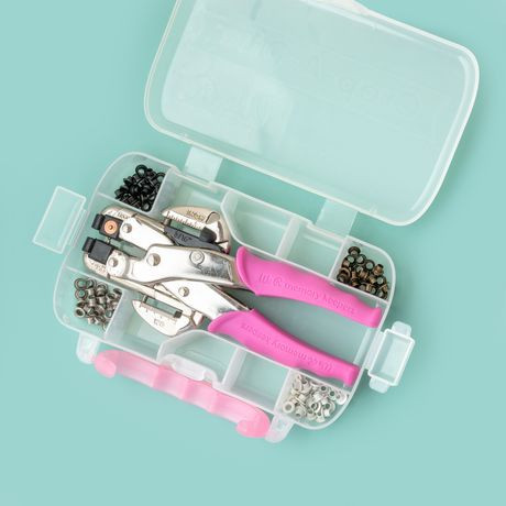 We R Makers Pink Crop-A-Dile Hole Punch & Eyelet Setter Kit