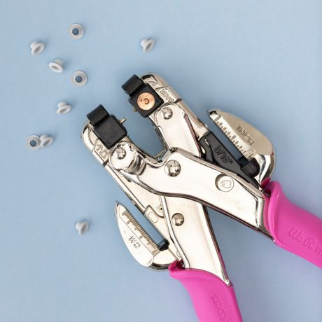 We R Makers Pink Crop-A-Dile Hole Punch & Eyelet Setter Kit