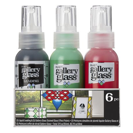 Plaid Gallery Glass Paint 6/Pkg