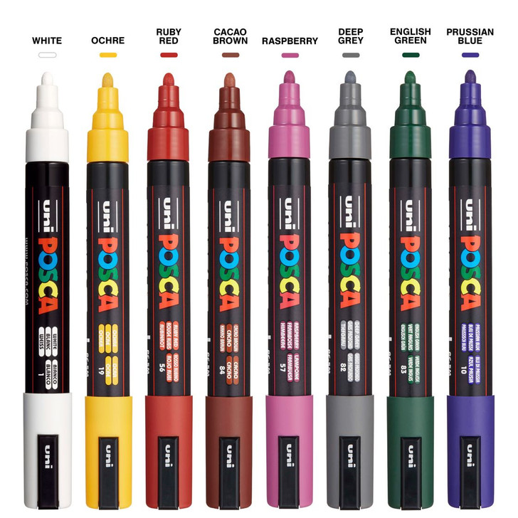 POSCA 5M Paint Marker Medium Bullet Tip 2.5mm 8/Pkg