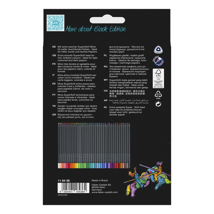 Faber-Castell Black Edition Color Pencils 36/Pkg