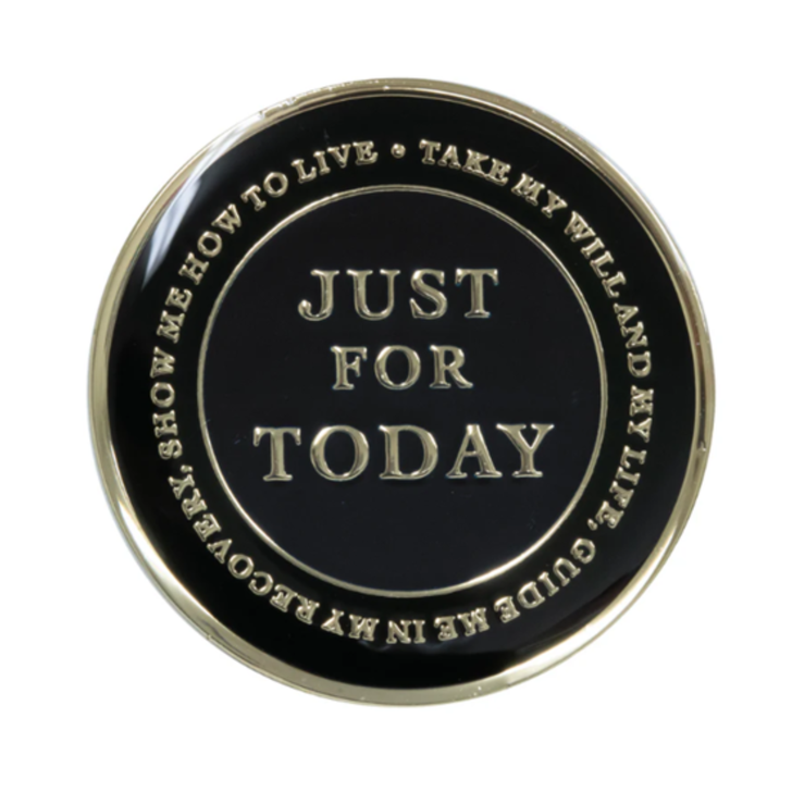 Narcotics Anonymous (NA) Clean Time Coin – Black Green Neon Crystal Sobriety Medallion Gift