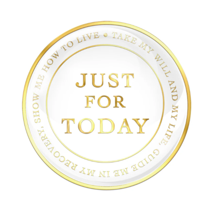 Narcotics Anonymous (NA) Clean Time Coin – White Green Neon Crystal Sobriety Medallion Gift
