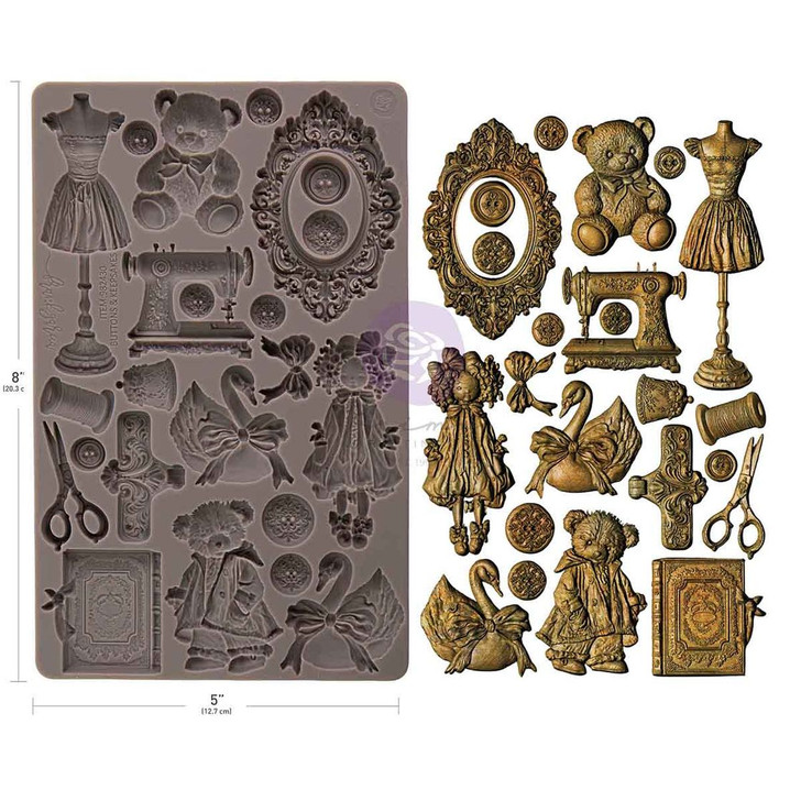 Prima Marketing Buttons & Keepsakes Collection Decor Mould