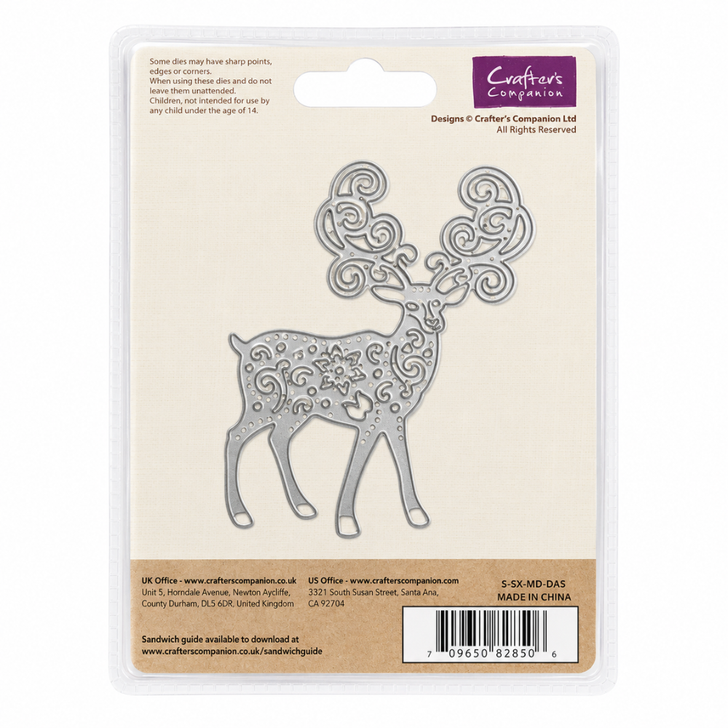 Crafter's Companion Dashing Deer Metal Die - Signature Collection