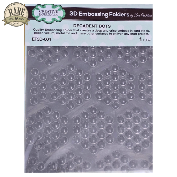 Creative Expressions Decadent Dots 3D Embossing Folder