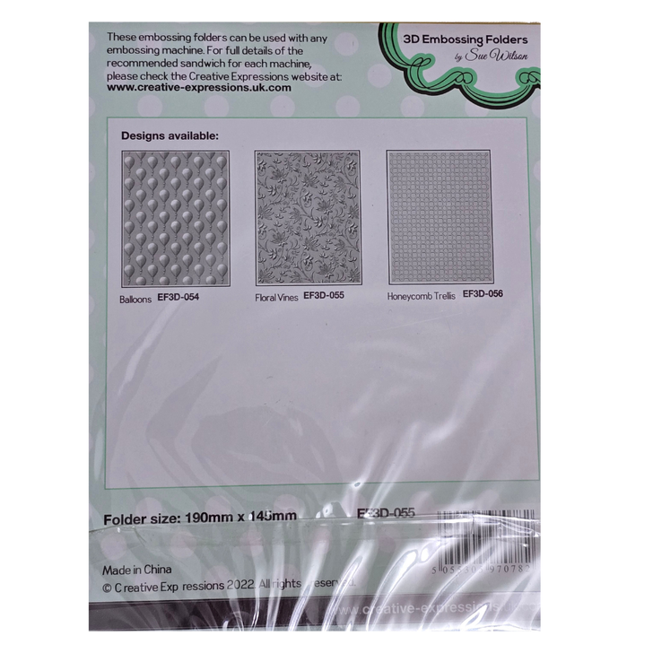 Creative Expressions Floral Vines 3D Embossing Folder