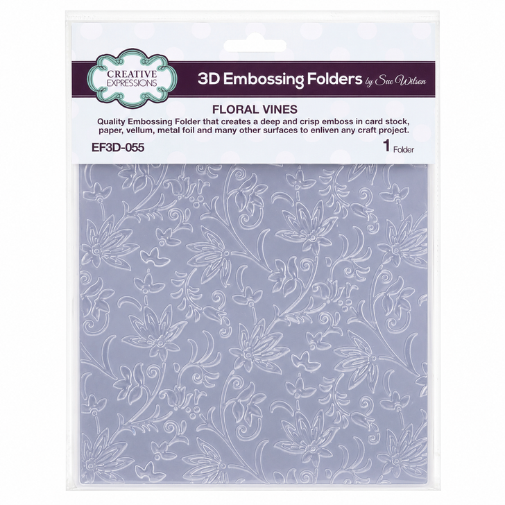 Creative Expressions Floral Vines 3D Embossing Folder