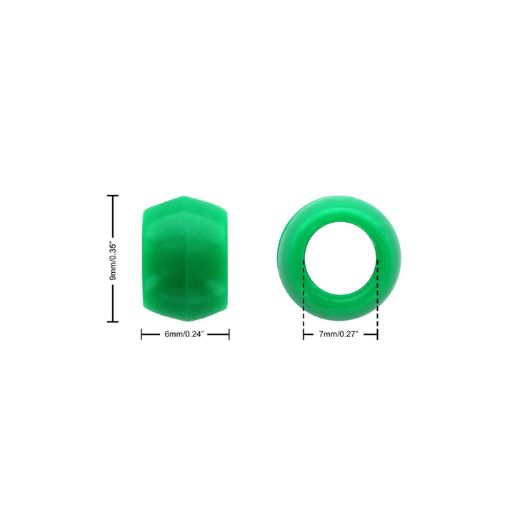 Essentials Pony Beads 6mm x 9mm Green 750pc