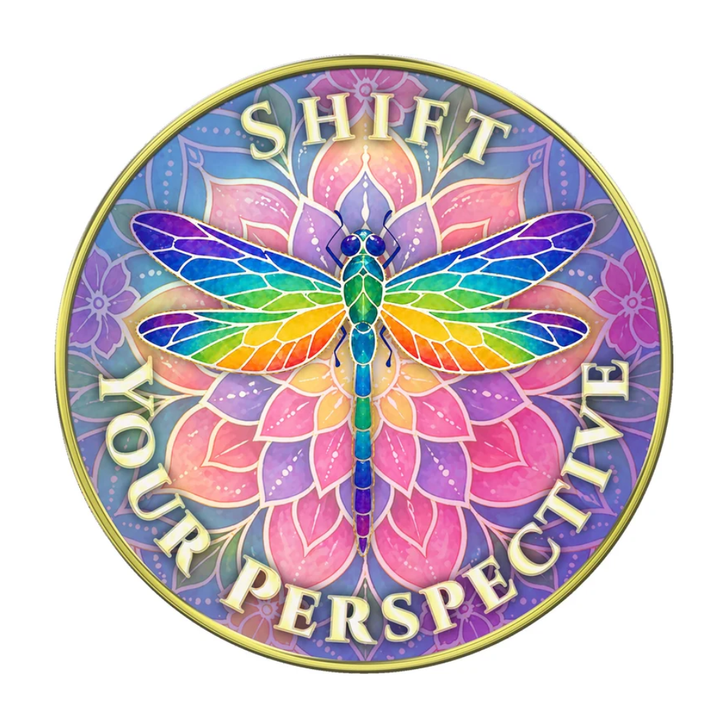 Dragonfly - Pause Affirmation Coin