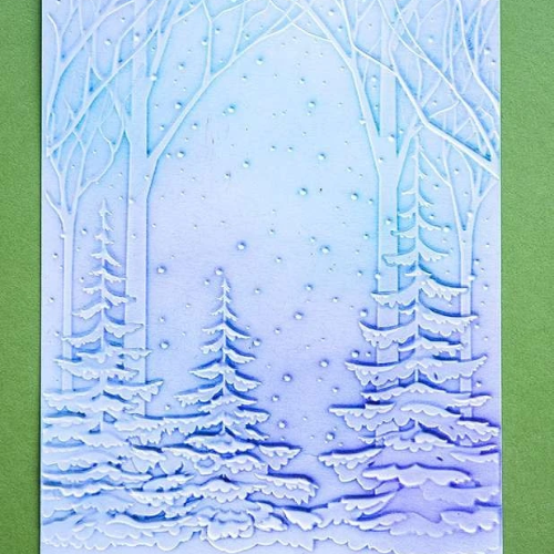 Memory Box Snowy Forest 3D Embossing Folder