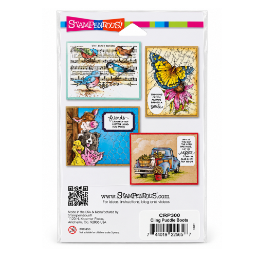 Stampendous Puddle Boots Cling Rubber Stamp