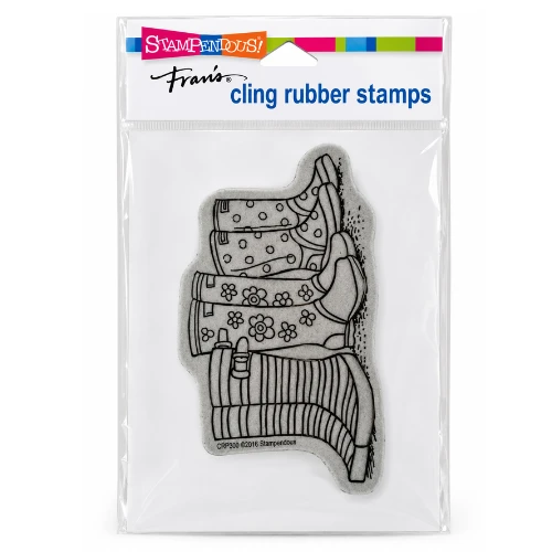 Stampendous Puddle Boots Cling Rubber Stamp